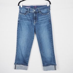 NYDJ Wide Cuff Capri Jeans, Size 6